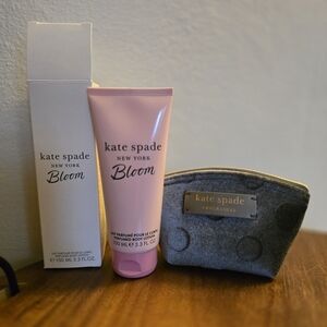 Kate Spade Bloom Lotion Set with Pink and Gray Accents